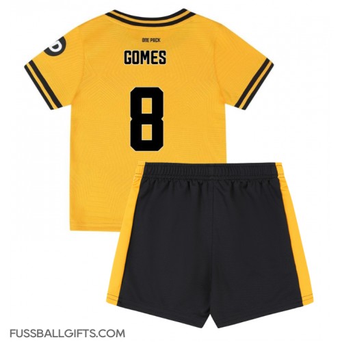 Wolves Joao Gomes #8 Fußballbekleidung Heimtrikot Kinder 2024-25 Kurzarm (+ kurze hosen)